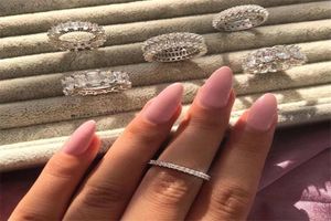 6 estilo Ins joyería de lujo Plata de Ley 925 auténtica alta calidad SONA diamante circón eternidad fiesta mujeres boda banda Ri9847842