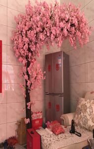 100cm árvore de flor de cerejeira falsa 4 garfos sakura ramo flor artificial seda fundo de casamento decoração de parede flores8179724