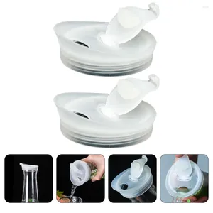 Dinnerware Sets 2 Pcs Pitcher Replaceable Lid Replacement Kettle Water Sealing Plastic Household Cover Jug Supplies Teapot Glass