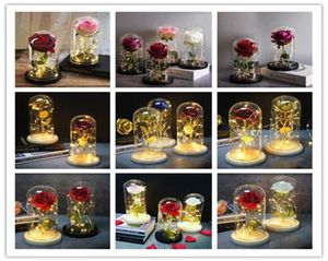 Rose LED Flower Artificial Wedding Enchanted Rose In Glass Dome Christmas Gift Birthday Gift for Girlfriend270W4813316