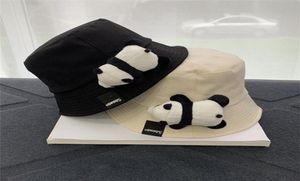 Panda Plush Doll Bucket Hat 2 I 1 Women Men mode Outdoor Travel Panama Sunscreen Sun Hat Packable Fisherman Caps 2208121099129