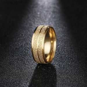 Кольца DOTIFI Кольца из нержавеющей стали 316L для женщин Золотого цвета Скраб Обручальное обручальное кольцо Ювелирные изделия T231213