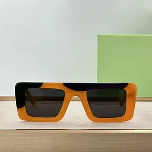 Óculos de sol quadrado multicolorido masculino moda personalizado designer acetato óculos artesanal marca clássico uv400 óculos