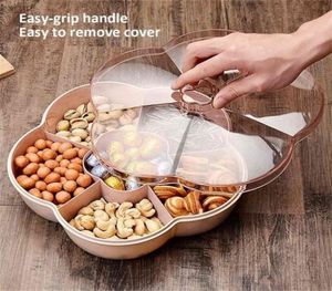 Tier Colorful Flower Shape Candy Storage Box Fruit Nuts Tray Bowl Snacks Organizer Box For Food Container Lagring Bins 2103302134686