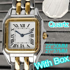 Luxury Square Gold Watch Women Fashion Watches Designer Diamond för par Rose Gold Watch Platinum Quartz Watches rostfritt stål Armbandsur Vattentäta presenter