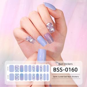 Gel-Nagelaufkleber mit UV-Licht und Nagellackstreifen oder 20 Gel-Nagelfolien, langlebige Salonqualität