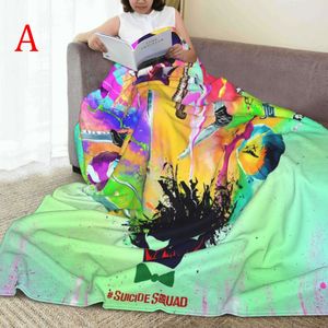 Wild Comics Street Suitide Pattern Flannel Blanket Home Squad Comfortable Super Soft Throwing Blanket 3D-DC Skin friendly and Non shedding as a Christmas Gift