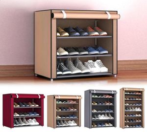 Multi Tiers Dust Proof Portable Steel Stackable Storage Nonwoven Fabric Shoe Stativs Organizer Closet Home Holder Shelf Cabinet 209659175