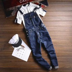 Mäns jeans 2023 Nya mode Men denim Jumpsuit Fashion Personlig modemän rembyxor S-5XLL231213