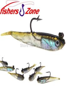 Bütün 10 pcslot 70mm 6g bölünmüş kuyruk balıkçılık yumuşak yemler balıkçılık cazibesi kurşun jig kafa balık lures sarımsı kanca ile mücadele 42341932278982