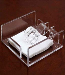 Square Clear Acryl Cocktail Shover -SEMPKA Papier Serviette Dresser Tissue Box Bor Caddy do jadalni El Home Decor 2108188496902