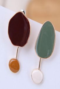 Brincos Asymmetrical Drop Earrings For Women Enamel Earings Fashion Jewelry Summer Bijoux Colorful Statement Earring3365461