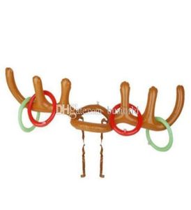 200 Stück lustige Rentier-Geweih-Hut-Ring-Wurf-Weihnachtsfeiertags-Party-Spiel liefert Spielzeug für Kinder jllQRy gardenlight8786780