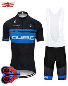 2018 Pro Team Cube Cycling Jersey seti MTB Tekdüzen Bisiklet Giyim Bisiklet Giyim Ropa Ciclismo Mens Kısa Maillot Culotte1372688