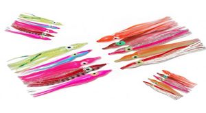 10 cm Tintenfisch-Röcke, weiche Angelköder, Jigs, gemischte Farben, leuchtender Silikon-Oktopus-Rock, künstlicher Jig-Köder, 100 Stück, Lot3743625