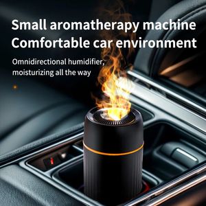 Luftbefeuchter imitieren Feuerflamme, Auto-Luftbefeuchter, Lufterfrischer, buntes Umgebungslicht, Auto-Aromatherapie-Diffusor, Auto-Dekoration, 100 ml, Typ C 231213