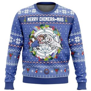 Erkek Trailsits Fullmetal Simyacı Chimera Nina Tucker Ed-Ward Çirkin Noel Kazak Noel Kazak Hediyesi Santa Claus Pullover Erkekler 3D Sweatl2402