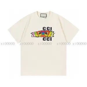 23SSデザイナーレタープリントTシャツティースウェットシャツファッションハイストリートショートストリート夏のカジュアルTシャツメンズメンズレディースクルーネックティードレスWO 31324