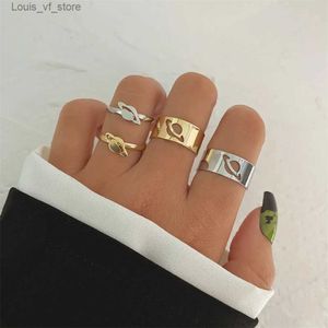 Band Rings KISSWIFE Butterfly Flame Rings For Women Men Couple Rings Set Friendship Engagement Wedding Open Rings 2021 Trend Jewelry T231213