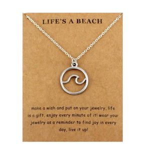 Pendant Necklaces Ocean Waves Beach Necklace Nautical Surfing Pendants Women Men Jewelry Lover039s Party Gift Drop2355361