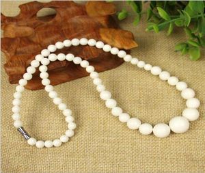 Whole natural White Coral stone Round Gemstone Beads Necklace 18 quot8830956