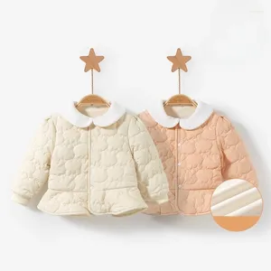 Jackets Baby Girls Boys Autumn Winter Top Coat Cotton Plush Warm Soft Fashion Outdoor Sweet Lovely Cartoon All-match