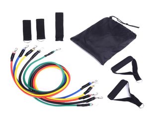 Equipamento de fitness 11pcs Bandas de resistência Conjunto de expansão Treinamento de borracha Treinamento de ginástica física Rally D72430694