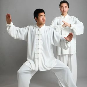 Ubranie etniczne kung fu mundury tradycyjne chińskie chińskie długie rękawy wushu taichi men kungfu garnitur mundury tai chi