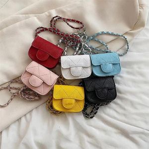 Kvinnors modemynt pursar PU-kedjedesigner Single-Shoulder Bag Multicolor Mini Rhombus hörlurar Väskor Midja Pack Ny Style237B