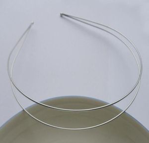10 STÜCK 12 mm Silber-Finish Doppeldraht-Haarstirnbänder aus schlichtem Metall mit runden Spitzen an Nickel und Blei SCHNÄPPCHEN für BULK2173219