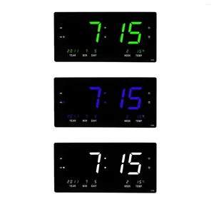 Wall Clocks Large Digital Clock Indoor Temperature Modern Calendar Desk For Study Room Classroom Dining Office Living