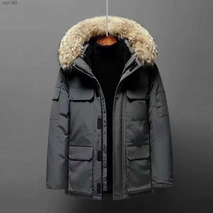 Kurtki męskie 2023 Gęsią Down Down Jacket Męskie i damskie futrzane futra para płaszcza zimowa moda na zewnątrz zagęszczony ciepły niestandardowy projektant odzież4k