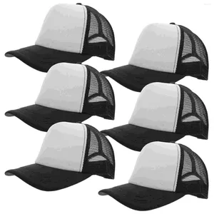 Ball Caps 10pcs Breathable Mesh Baseball Hat Sun-resistant Polyester Outdoor Use Heat Transfer Blank