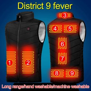 Men's Down Parkas Unisex Heated Vest Coat 9 Heating Areas Intelligent Heating Jackets Washable Lightweight with Zip USB Camping Outdoor Sportswear 231213