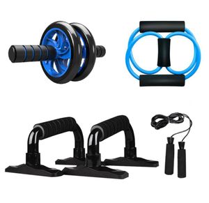 5in1 AB Wheel Kit Spring Oviter Abdominal Press Wheel Pro med Pushup Bar Jump Rope and Kne Pad Portable Equipment1646015