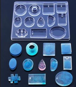 12 Colar de molde de silicone Jóias de resina pendente Fazendo moldes de resina artesanal de mão Diy Moldes para jóias5541820