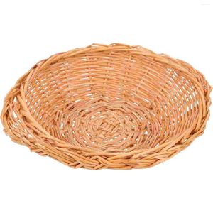 Dinnerware Sets Storage Basket Woven Fruit For Home Decorative Household Wicker Serving Party Tray Bread Holder Fruits