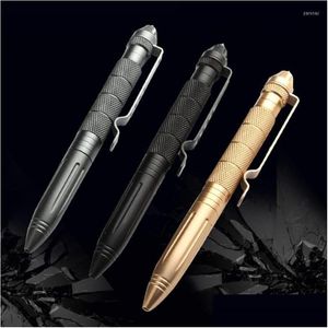 Ballpoint Pens Wholesale 4Colors Mti-Function Defense Stinger Pen Emergency Self Outdoor Survival Rescue Drop Delivery Office School Dhh5A