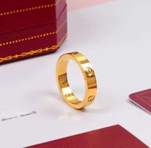 Armreif Love Screw Ring Herrenringe klassischer Luxus-Designerschmuck hochwertige Damen Titanstahllegierung vergoldet Gold Silber 7558459