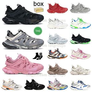 Med Box Brand Casual Shoes Designer Mens Women Luxury Paris Track 3 3.0 Berömda sneakers Vintage Plate-Forme Coach Runners Tess.S. Gomma lädertränare