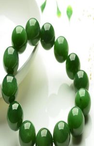 Natürliche Waren Taiwan Saphir Armbänder Spinat grüne Jade Mode Perlen Armband9423505