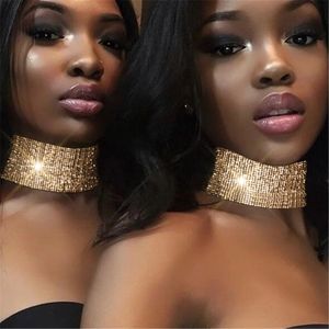 Tennis Graduated 3 size Deluxe Sparkling Rhinestone Necklace Wide Necklace Chain Sexy Women's Bar Nightclub Jewelry Accessories 231213