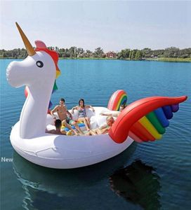 Giant Inflatable Boat Unicorn Flamingo Pool Floats Raft Swimming Ring Lounge Summer Pool Beach Party Water Float Air Mattress HHA14177225