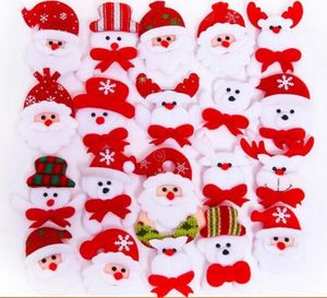 Prezent świąteczny LED świecące Santa Snowman Deer Blow Flashing Cartoon Brooch Badge Toy Christmas Luminous Dekoracja 6790560