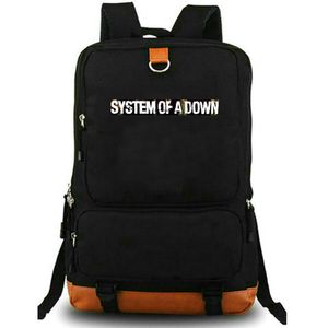 System av en nedre ryggsäck serj Tankian Daypack Rock Band School Bag Music Packsack Print Rucks Stråk