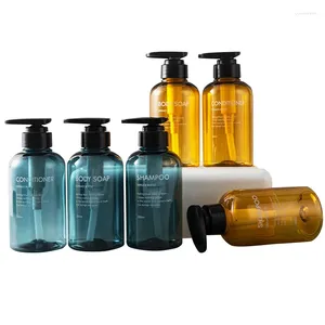 Liquid Soap Dispenser 3pcs/set Bottle Bathroom Shampoo Large-capacity Press Type Lotion Body Empty Set 300ML/500ML