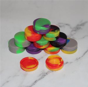 32mm 3ml Nonsolid Color Pure Color nonstick wax silicone dab container Dry Herb Jars Dab Round Shape Silicone Container8055492