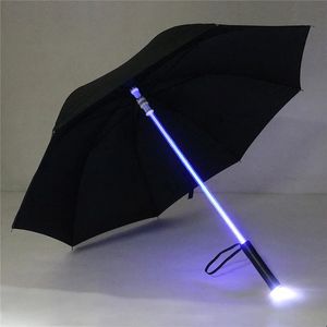 Şemsiye Led Midstick Glow Şemsiye 4 Renk ve Erkekler Flash Gecesi Koruyucu Hediyesi 231213