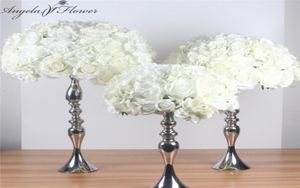 İpek Yapay Centerpieces Çiçek topu DIY Her türlü çiçek kafaları düğün dekor duvar dükkanı Masa Masa Accessorie 4 Boyutlar Y205634969