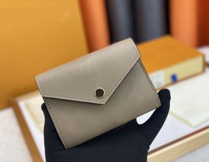 Portafogli firmati da donna lusso Portamonete Victorine portacarte classico con fiori porta carte di alta qualità busta moda femminile piccola pochette con scatola originale